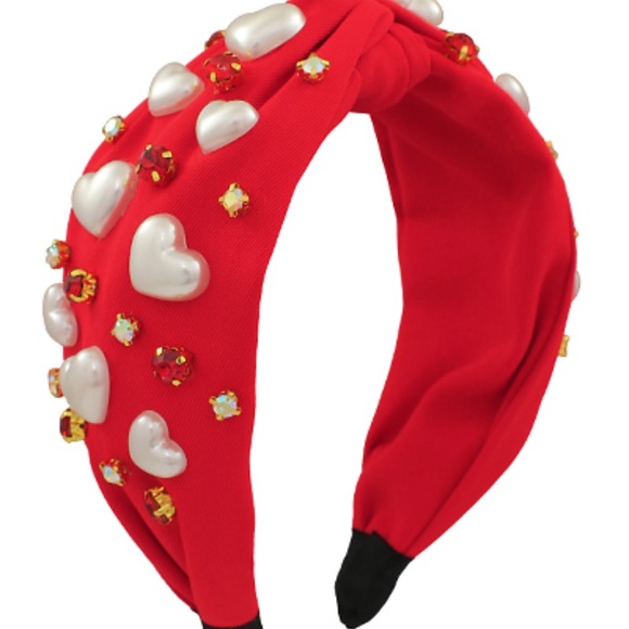 Pearl Heart Bead HeadbandCrystal & Pearl Heart - Picture 2 of 2